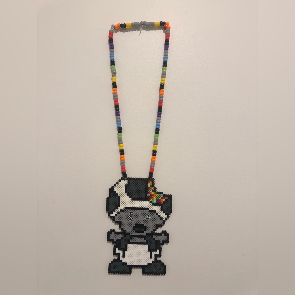 Super Mario Trippy Toad Perler Kandi Necklace Rave Lost Lands EDM EDC Handmade